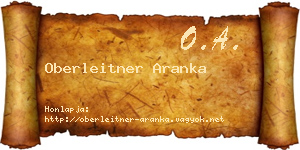 Oberleitner Aranka névjegykártya